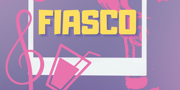 A poster for the FIASCO event in 2022 detailing location and time