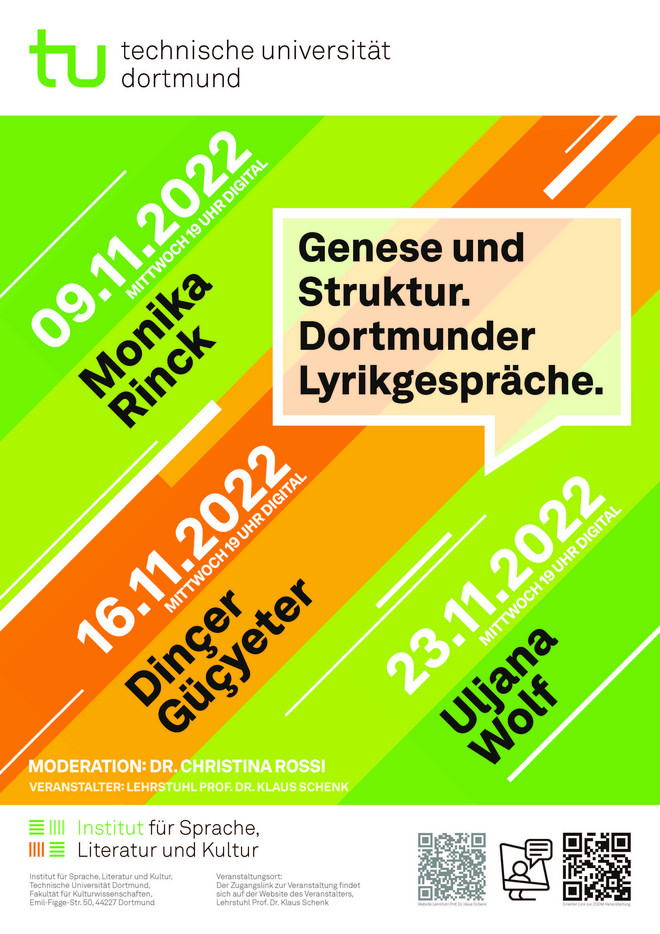 Plakat der Dortmunder Lyrikgespräche.