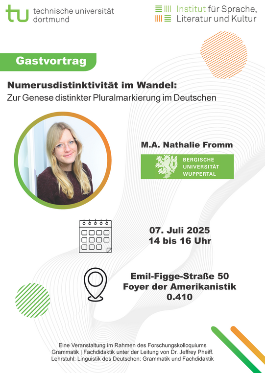 Zierplakat zu einem Gastvortrag